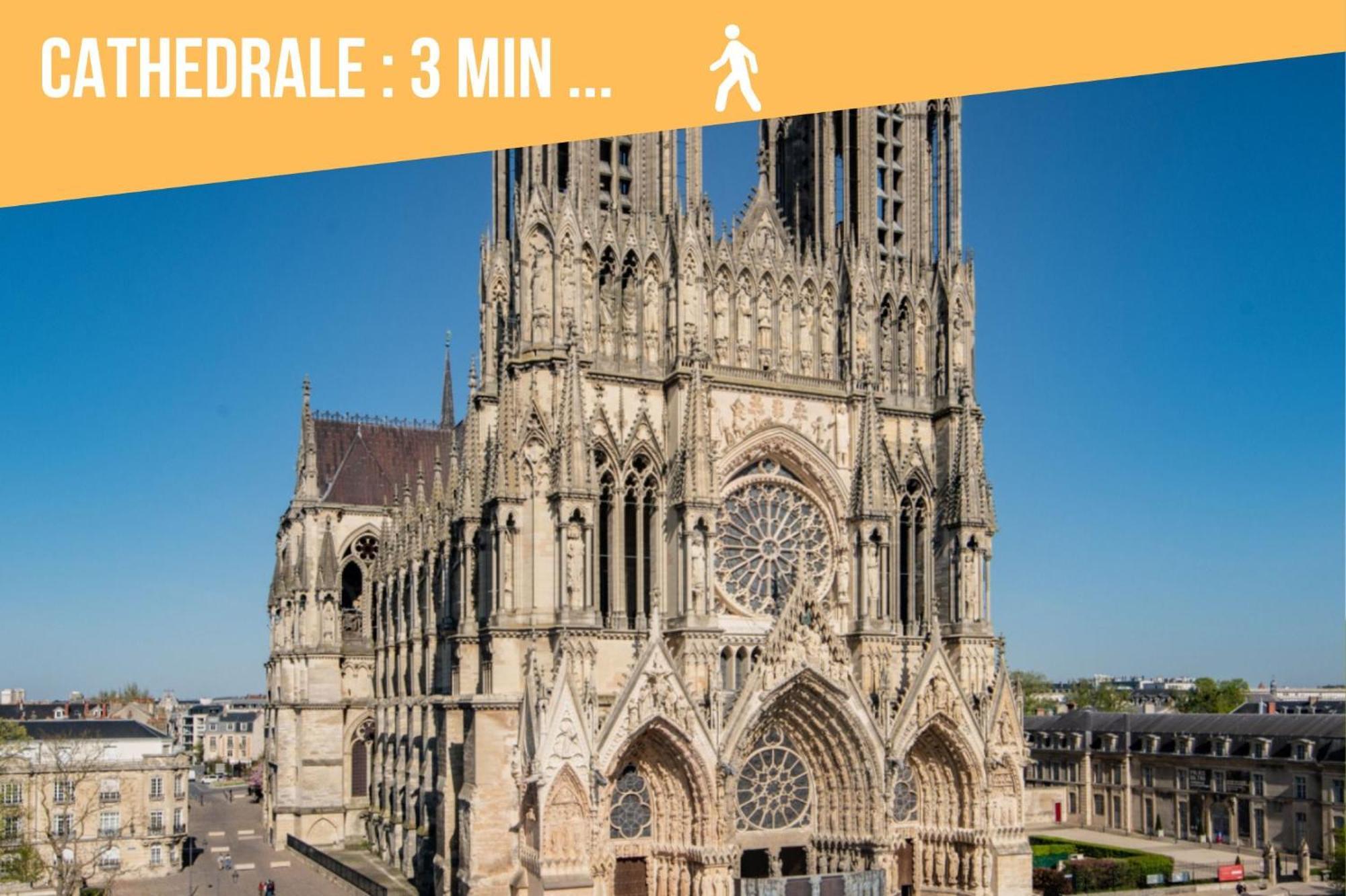 So Guest- Pepite De Charme Proche Cathedrale, Climatisation Parking Apartment Реймс Екстериор снимка
